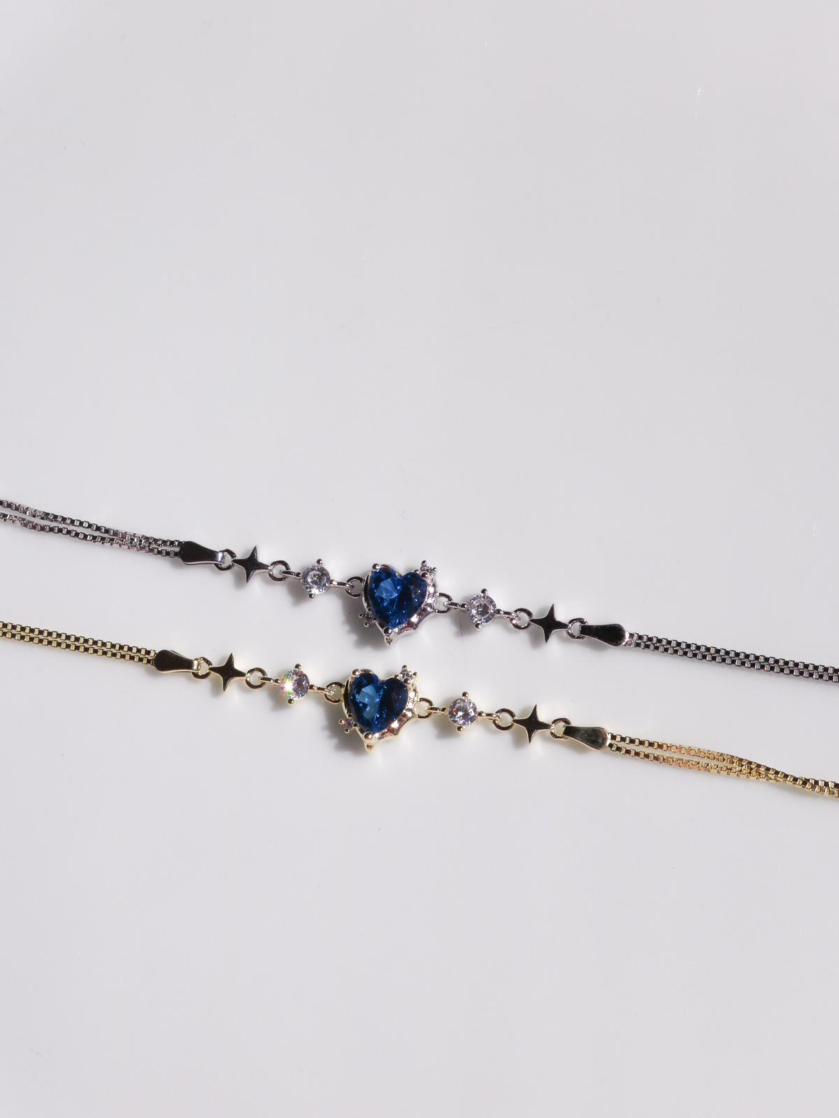 Sky Heart Bracelet, 925 Sterling Silver