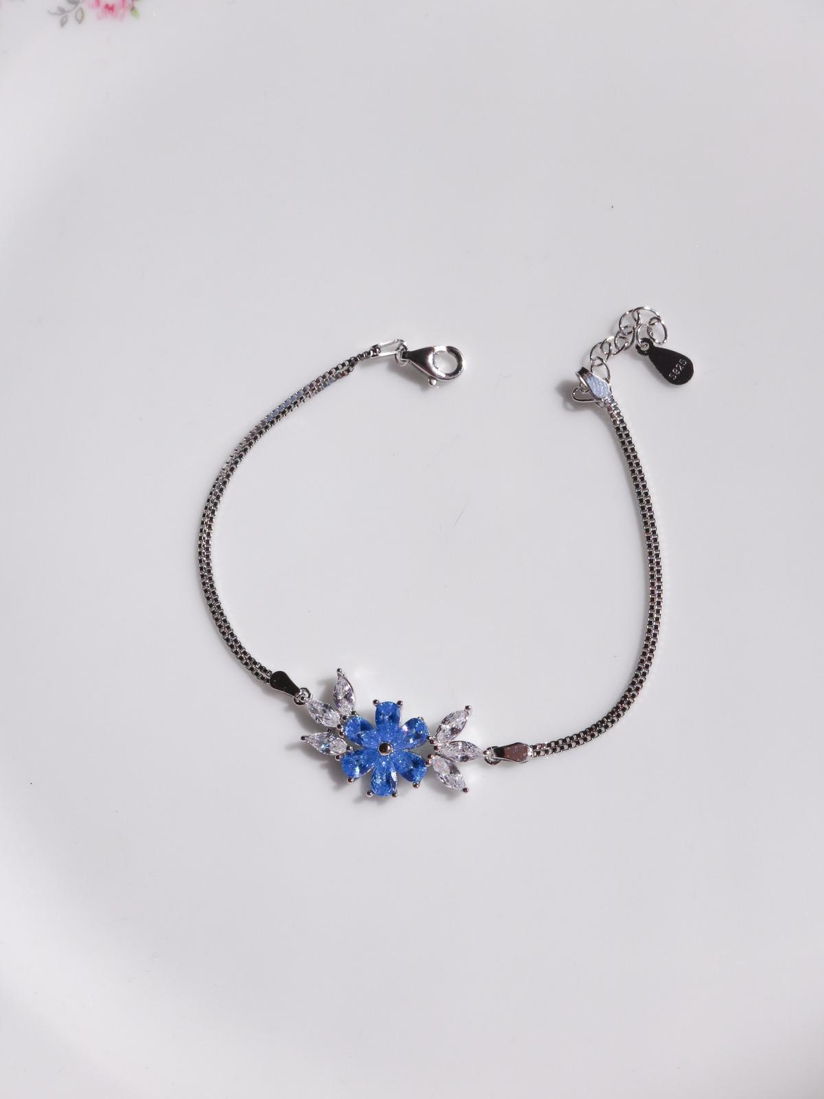 Forget Me Not Bracelet, 925 Sterling Silver