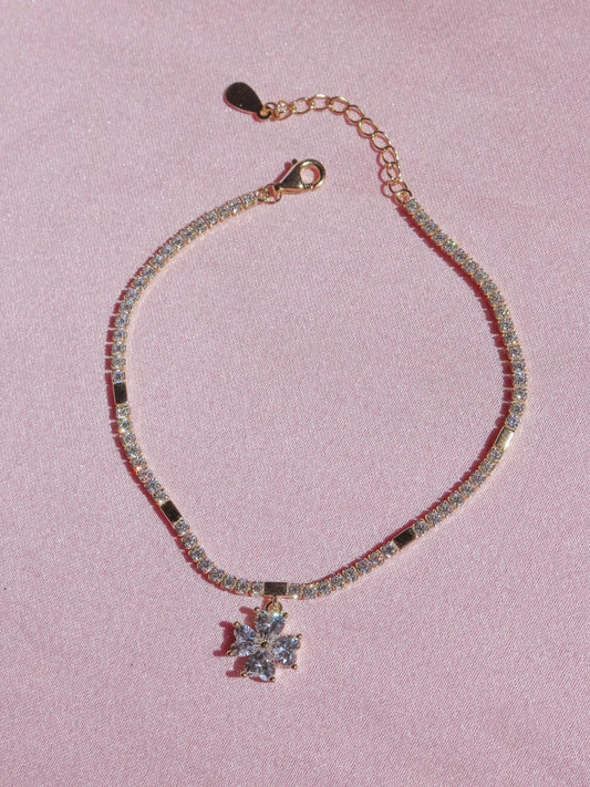 Lucky Clover Bracelet, 925 Sterling Silver