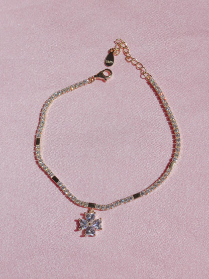 Lucky Clover Bracelet, 925 Sterling Silver