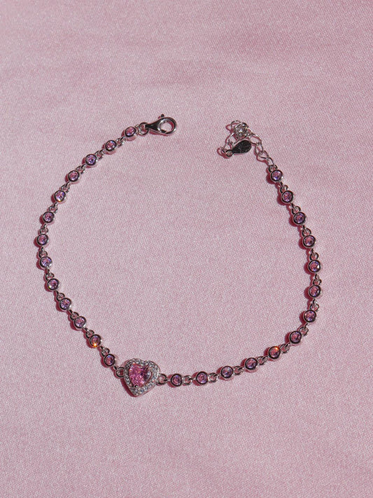 Sweet Pink Bracelet, 925 Sterling Silver