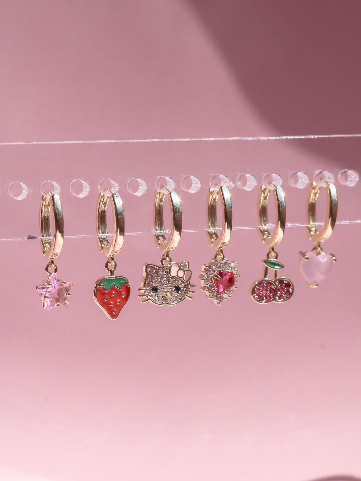 Sweet Kitty Earrings Set