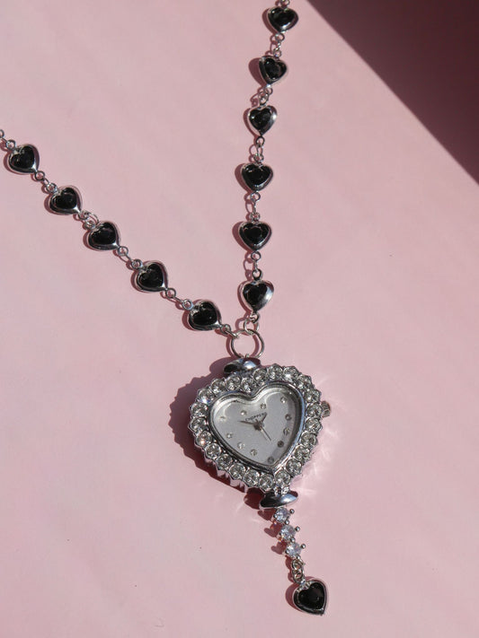 Amore Mio Black Heart Necklace