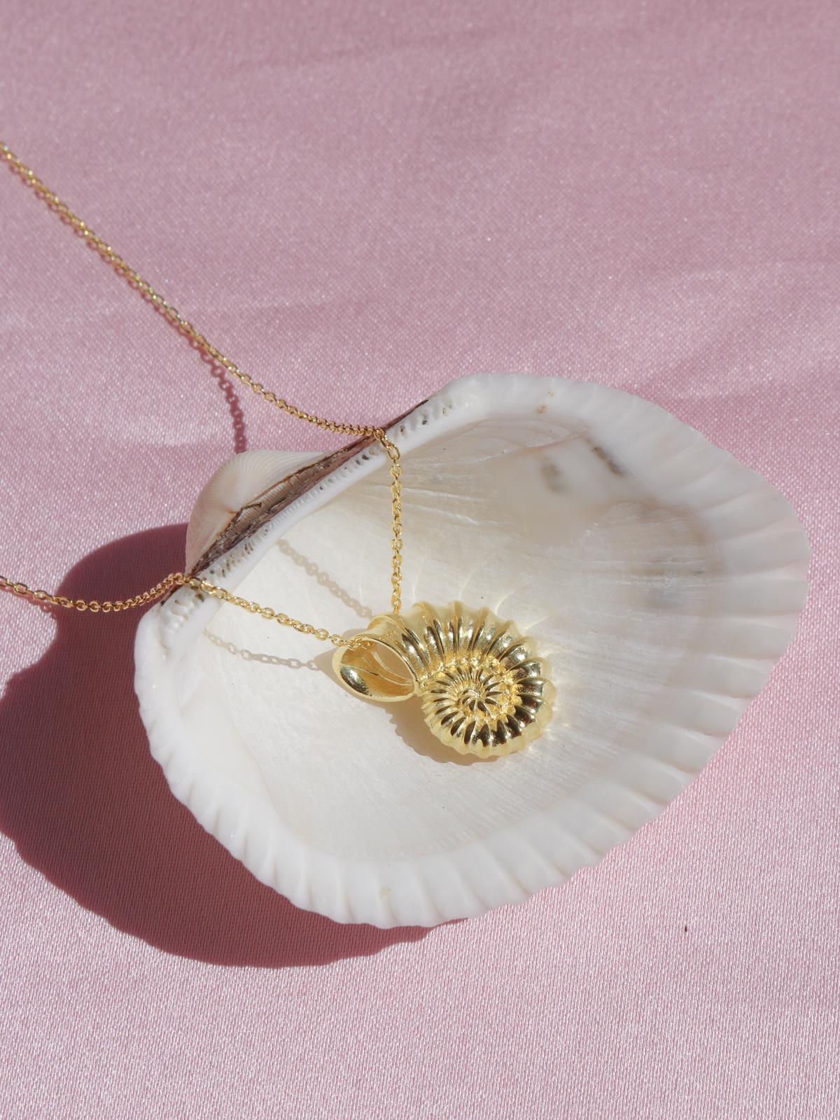 Ursula Necklace, Seashell Necklace, 925 Sterling Silver