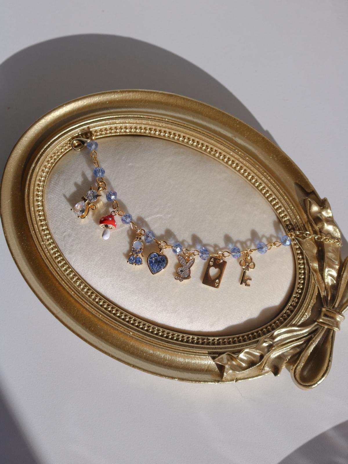 Alice Charm Bracelet, Princess Heart Charm Bracelet,Version 2