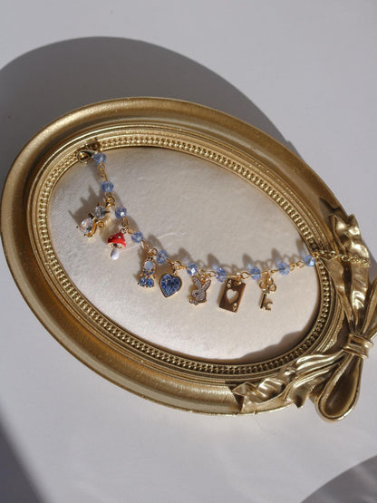 Alice Charm Bracelet, Princess Heart Charm Bracelet,Version 2