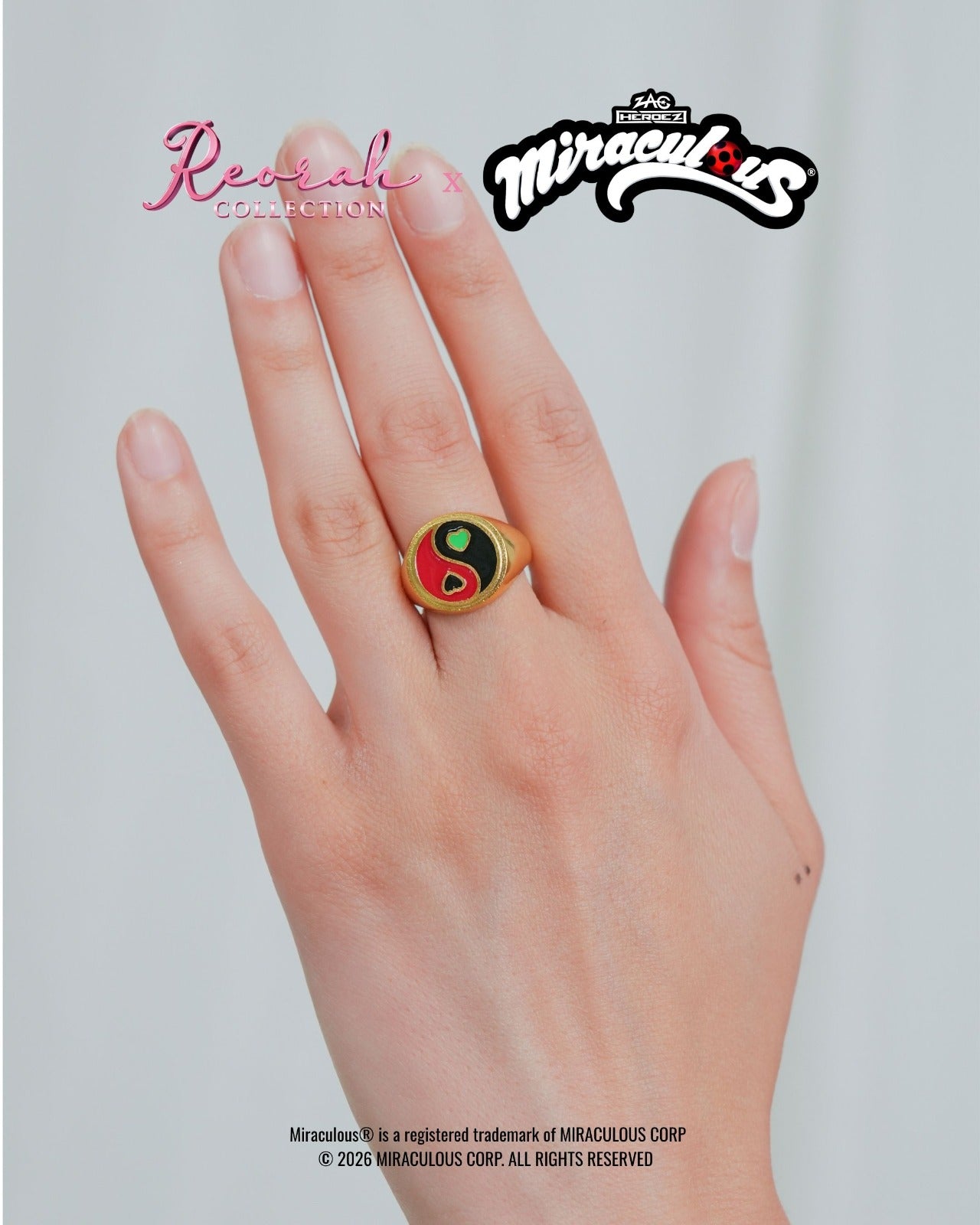 Miraculous® Ladybug and Cat Noir Balance Ring