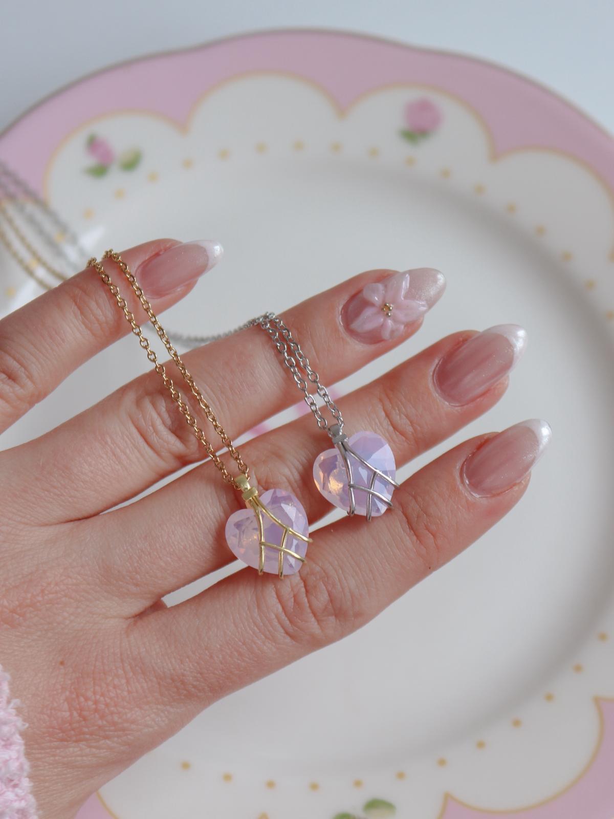 Diamond Castle Heart Friendship Necklace