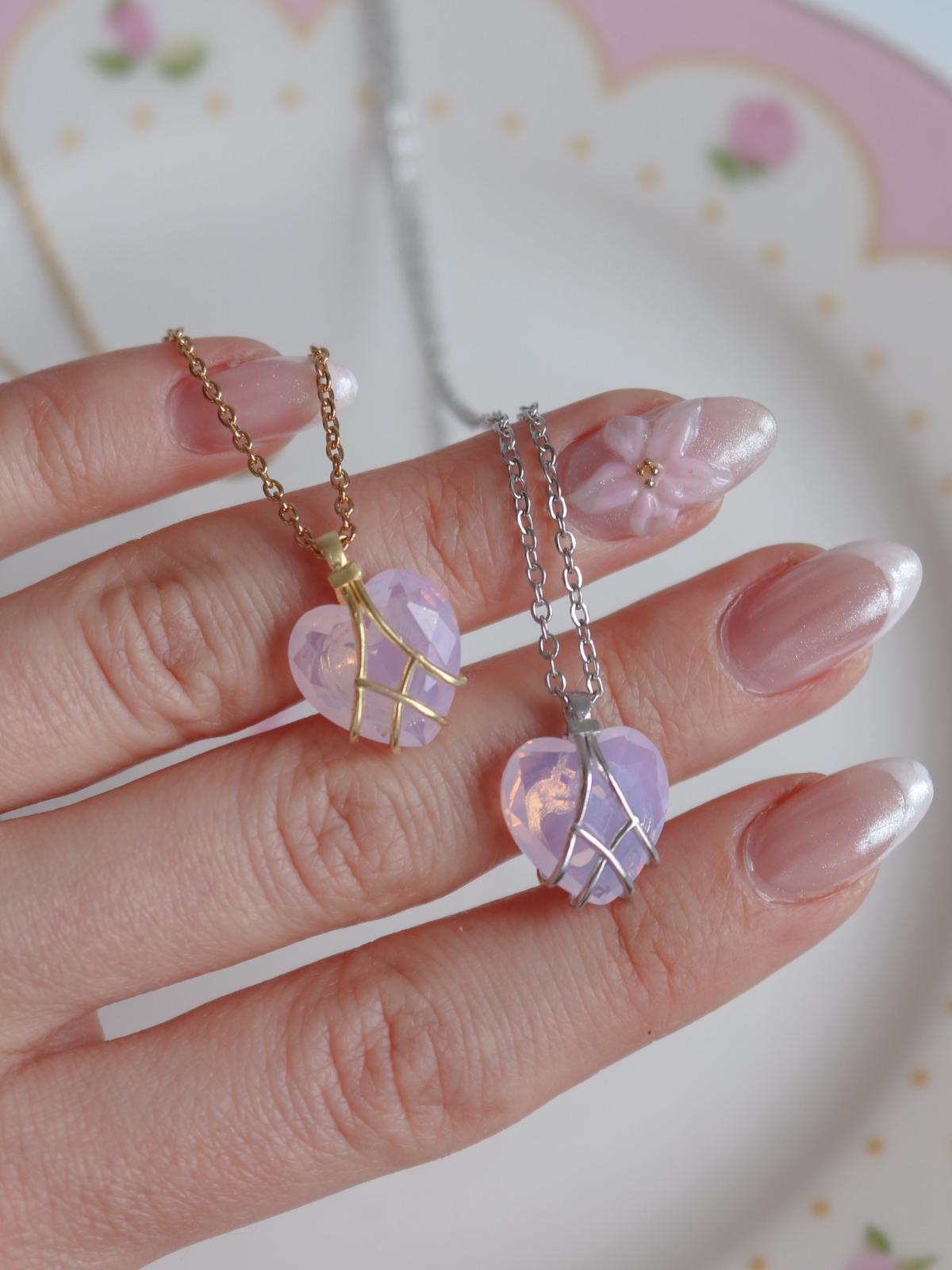 Diamond Castle Heart Friendship Necklace