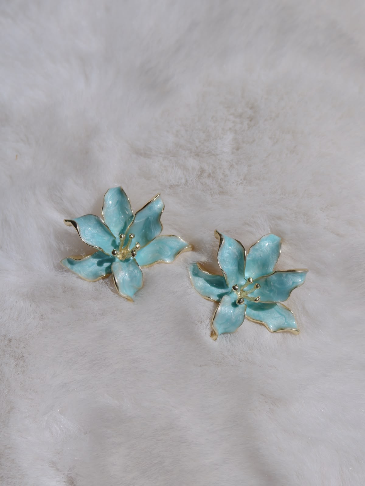 Blue Flower Earrings