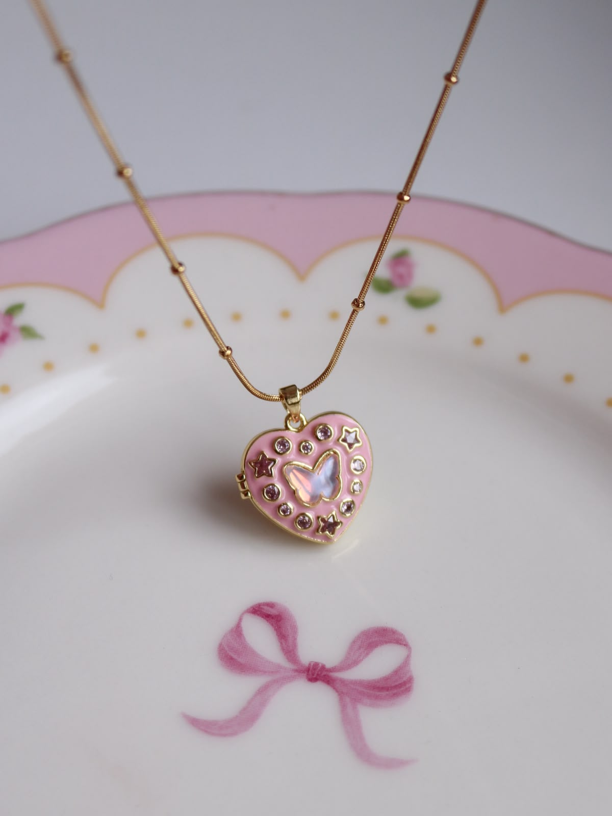 Butterfly Locket Necklace