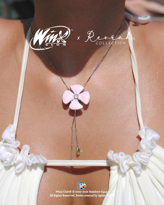 Winx Club Flora Flower Lariat Necklace