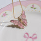 Fairy Guardians Butterfly Necklace, Mermaid Necklace, Gold Plated