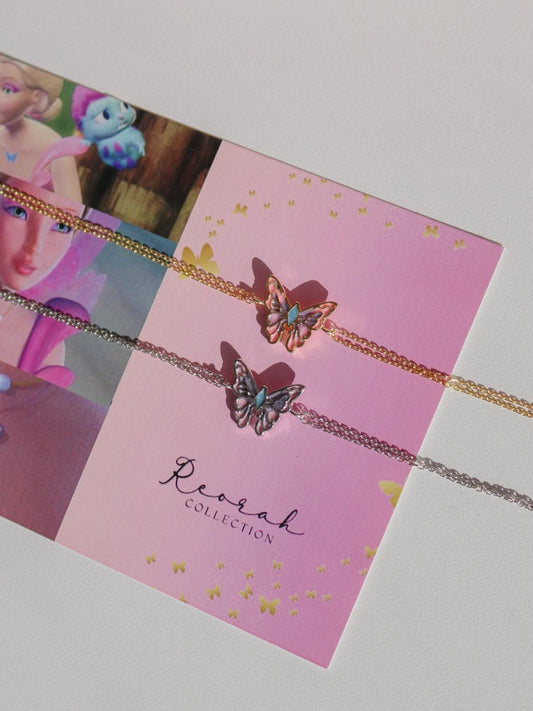 Fairy Elina Butterfly Bracelet, Mermaid Bracelet, 925 Sterling Silver