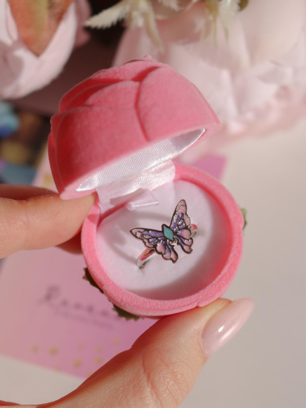 Fairy Elina Butterfly Ring, Mermaid Ring, 925 Sterling Silver