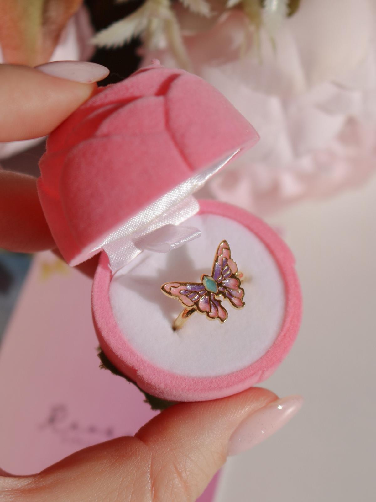 Fairy Elina Butterfly Ring, Mermaid Ring, 925 Sterling Silver