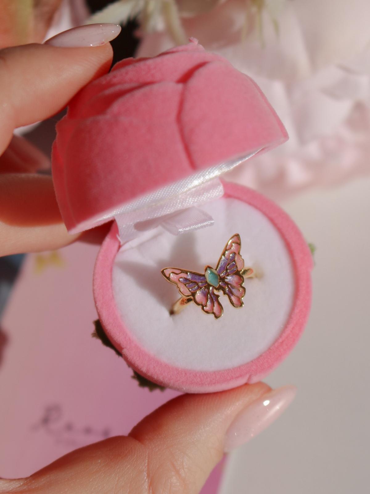 Fairy Elina Butterfly Ring, Mermaid Ring, 925 Sterling Silver