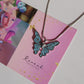 Fairy Elina Azura Butterfly Necklace, Mermaid Necklace