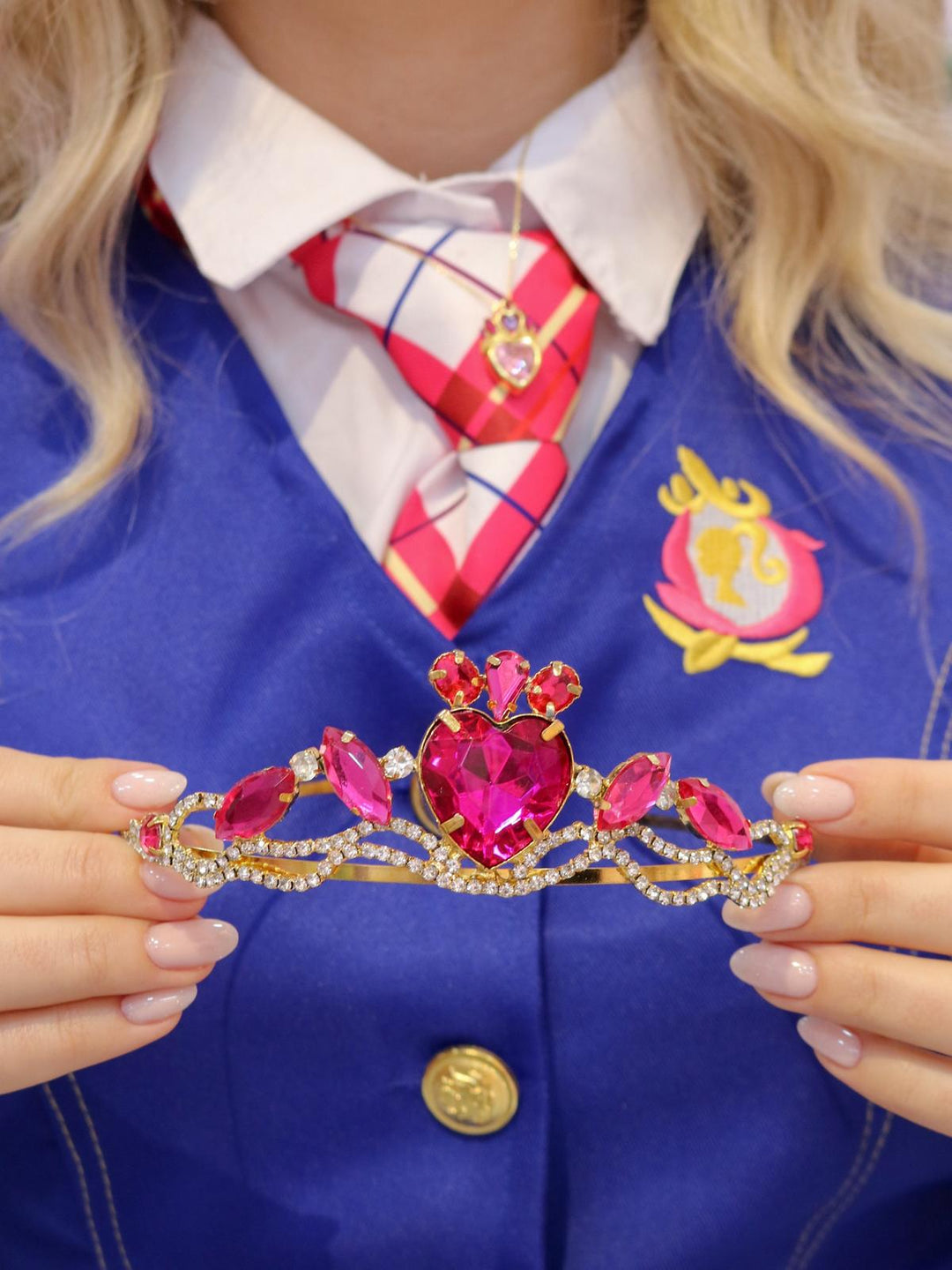 Princess School Crown, Pink Heart Tiara, Blair Crown
