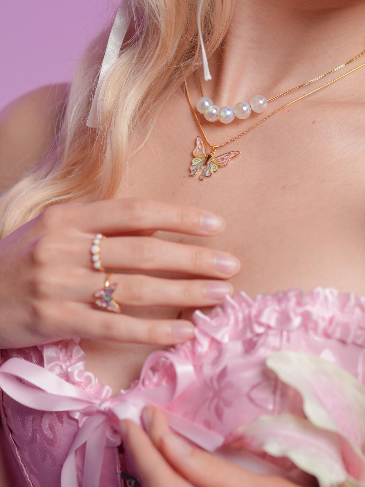 Fairy Elina Butterfly Ring, Mermaid Ring, 925 Sterling Silver