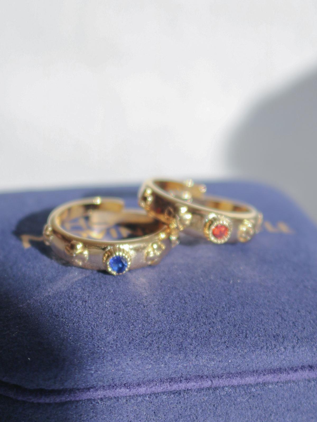 Howl's Moving Chateau Rings, Couple Ring Set, Anime Rings