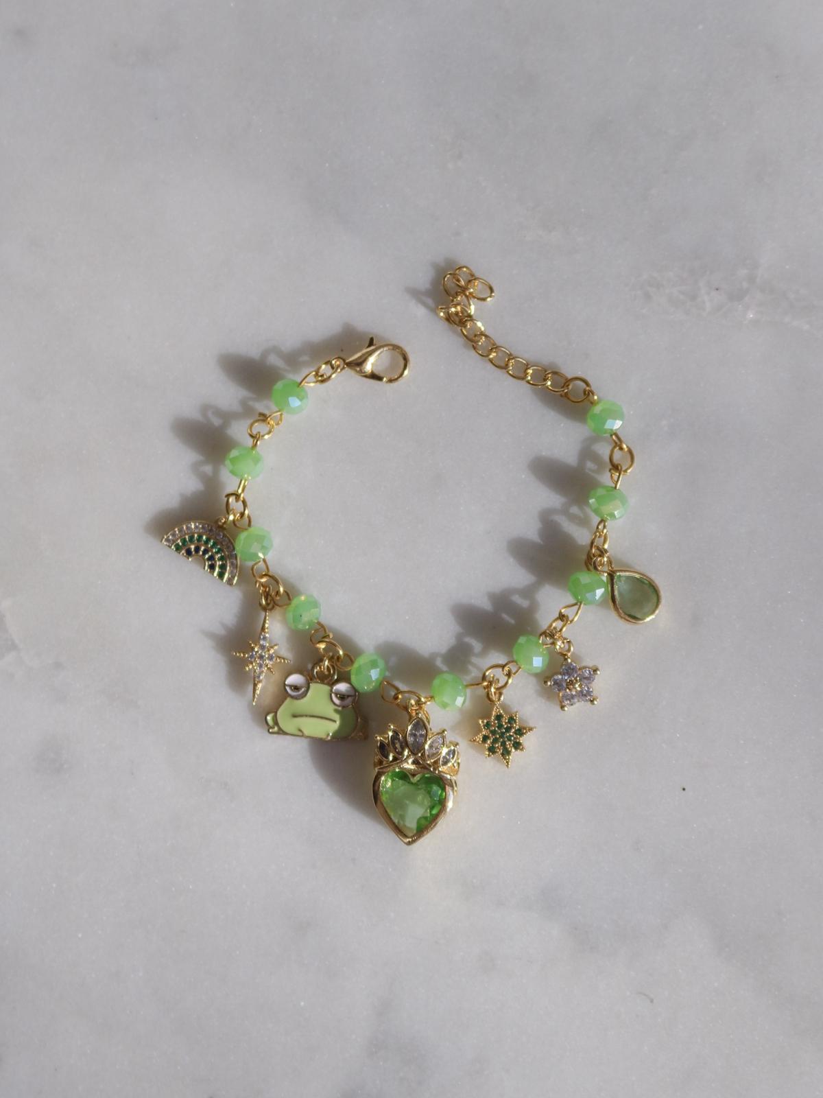Tiana Charm Bracelet, Princess Frog Bracelet