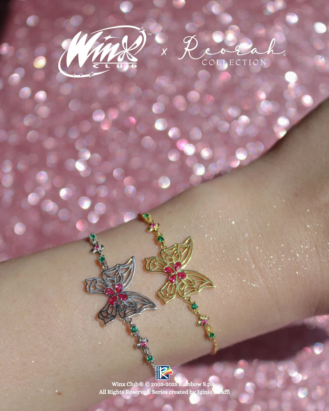 Winx Club® Flora Enchantix Wings 925 Silver Bracelet