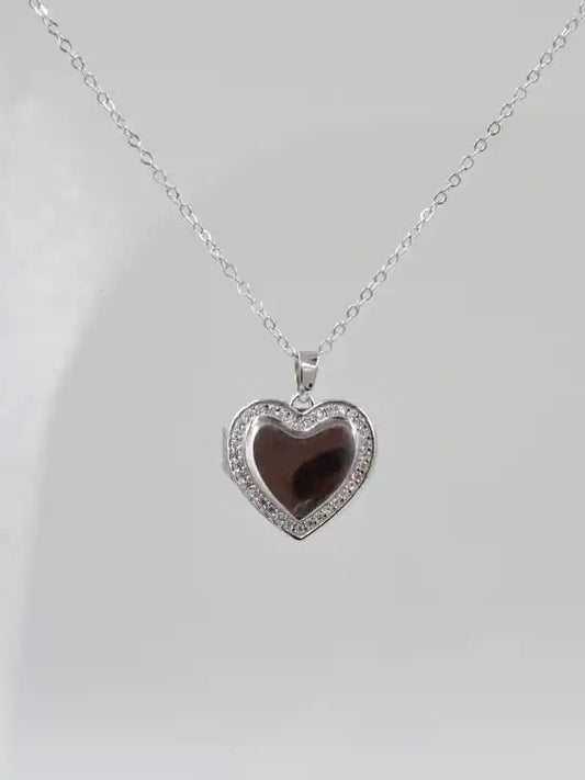 Light Of My Heart Personalized 925 Silver Necklace With Text And Photo