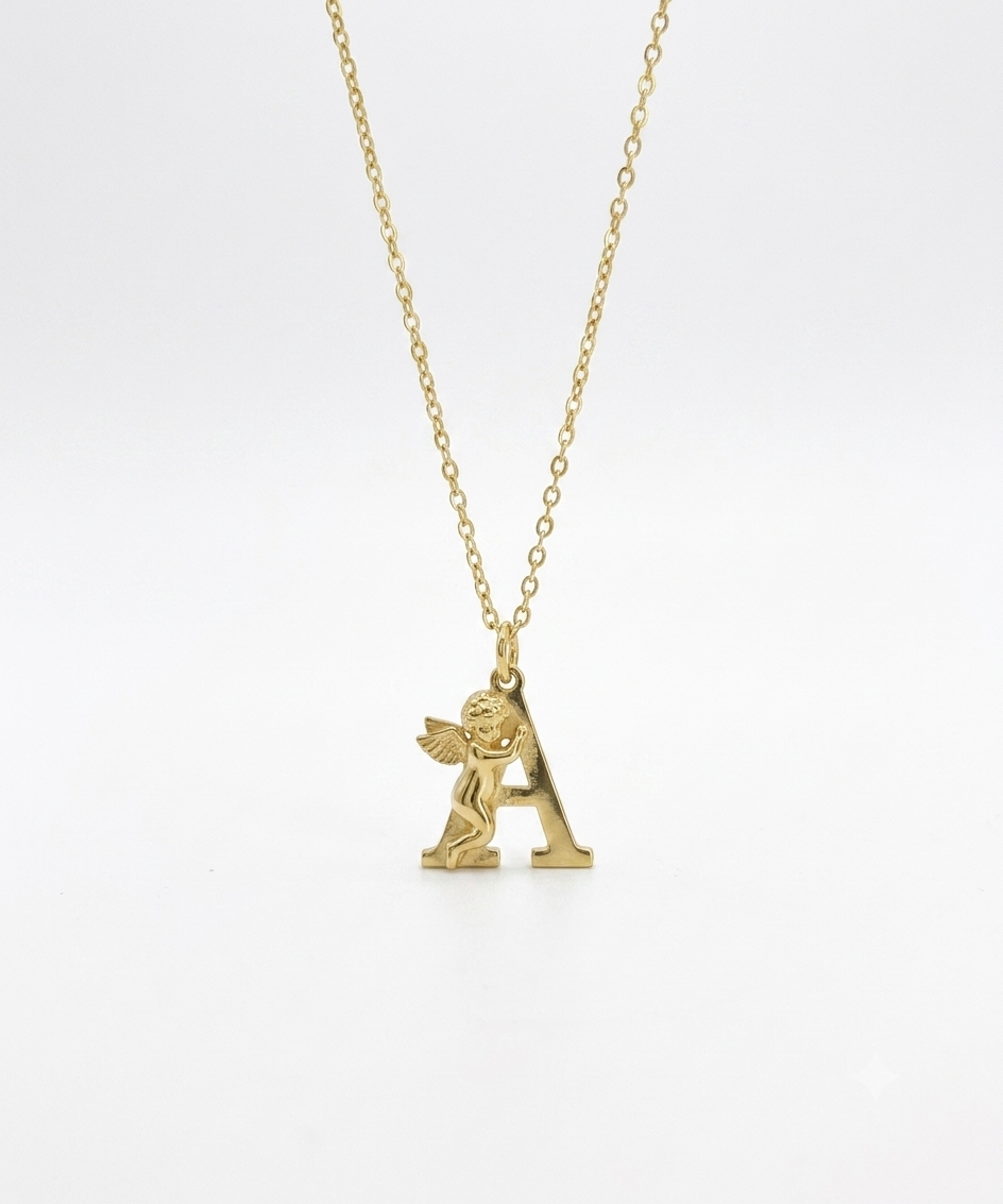 Angel Letter  925 Sterling Silver Necklace
