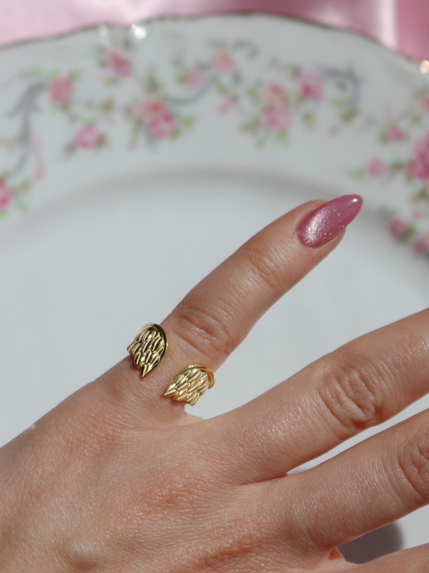 Angel Wing Bestie Pinky 925 Sterling Silver Ring