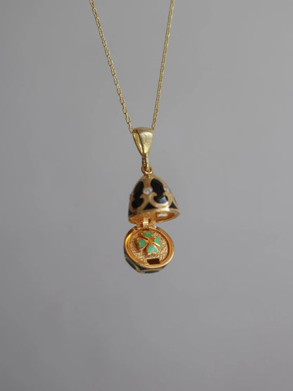 Black Clover Easter Necklace 925 Sterling Silver