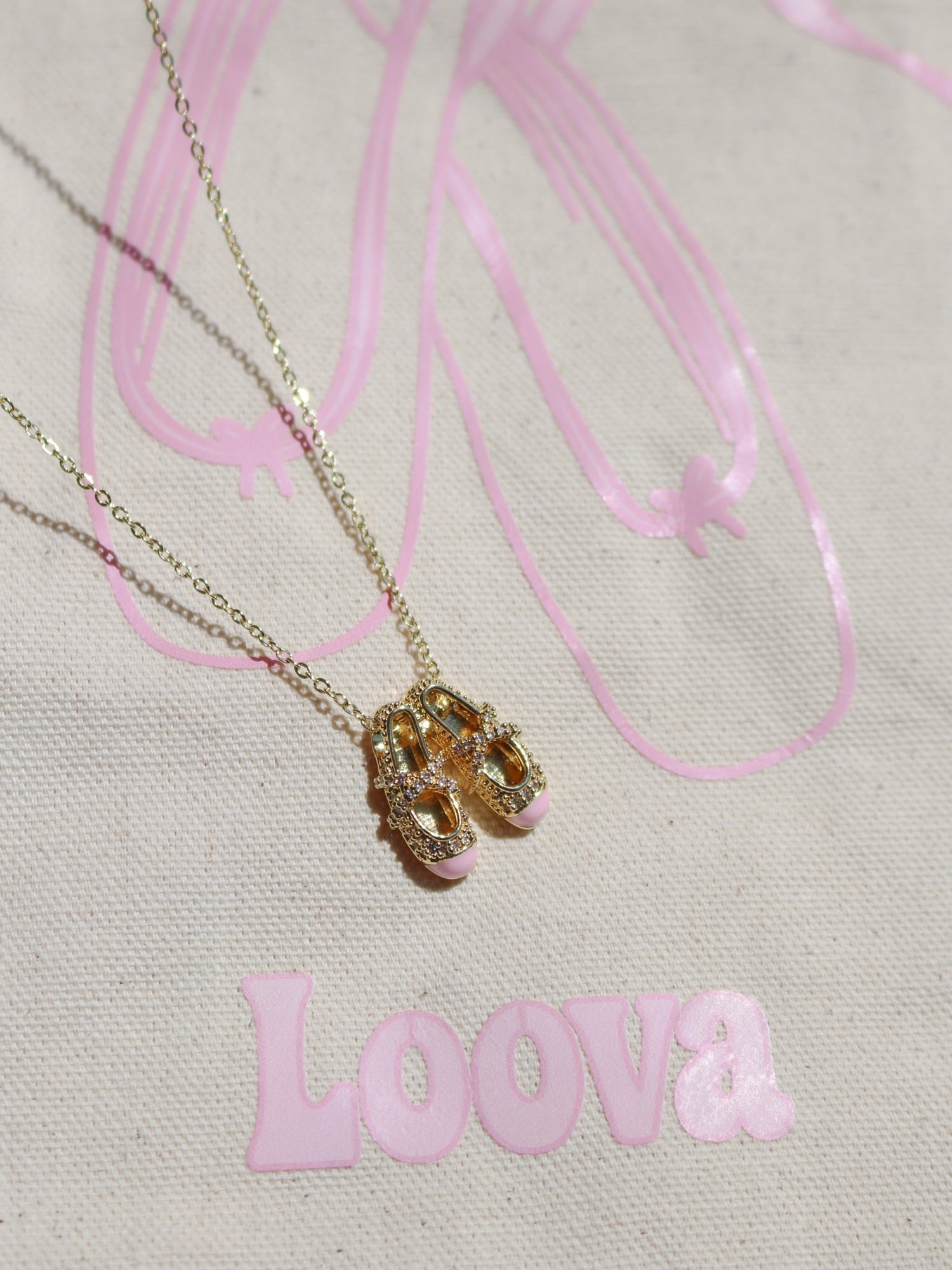 Ballet Shoes Steel Necklace
