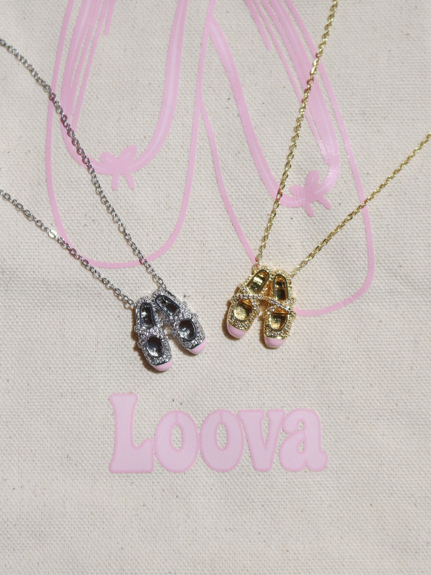Ballet Shoes Steel Necklace