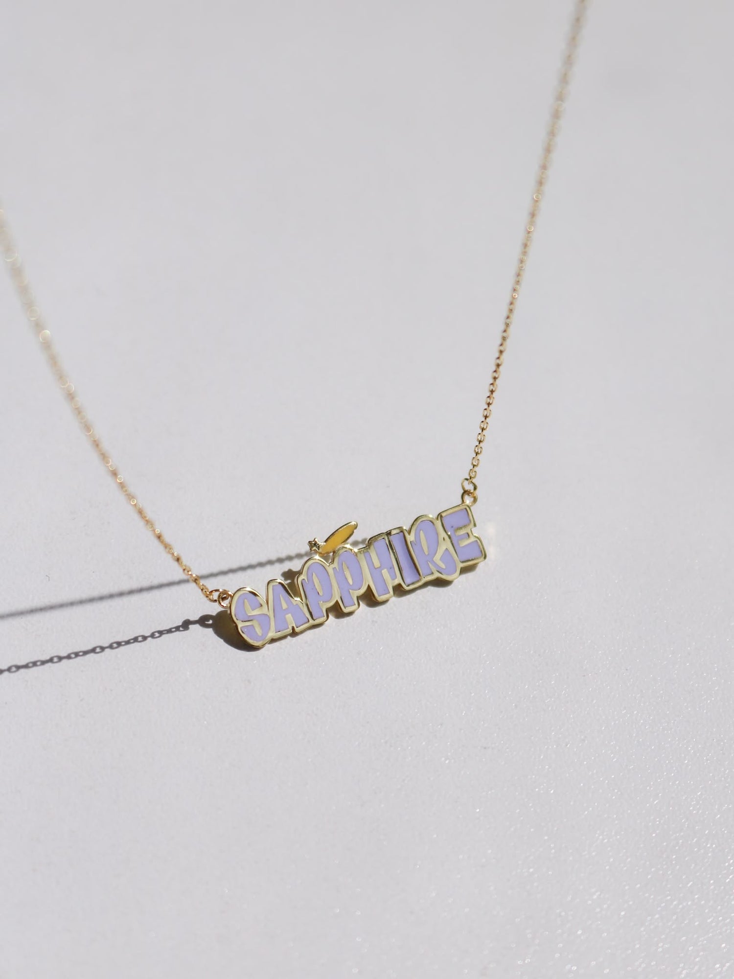 Customizable Brat Name Necklace, 925 Sterling Silver