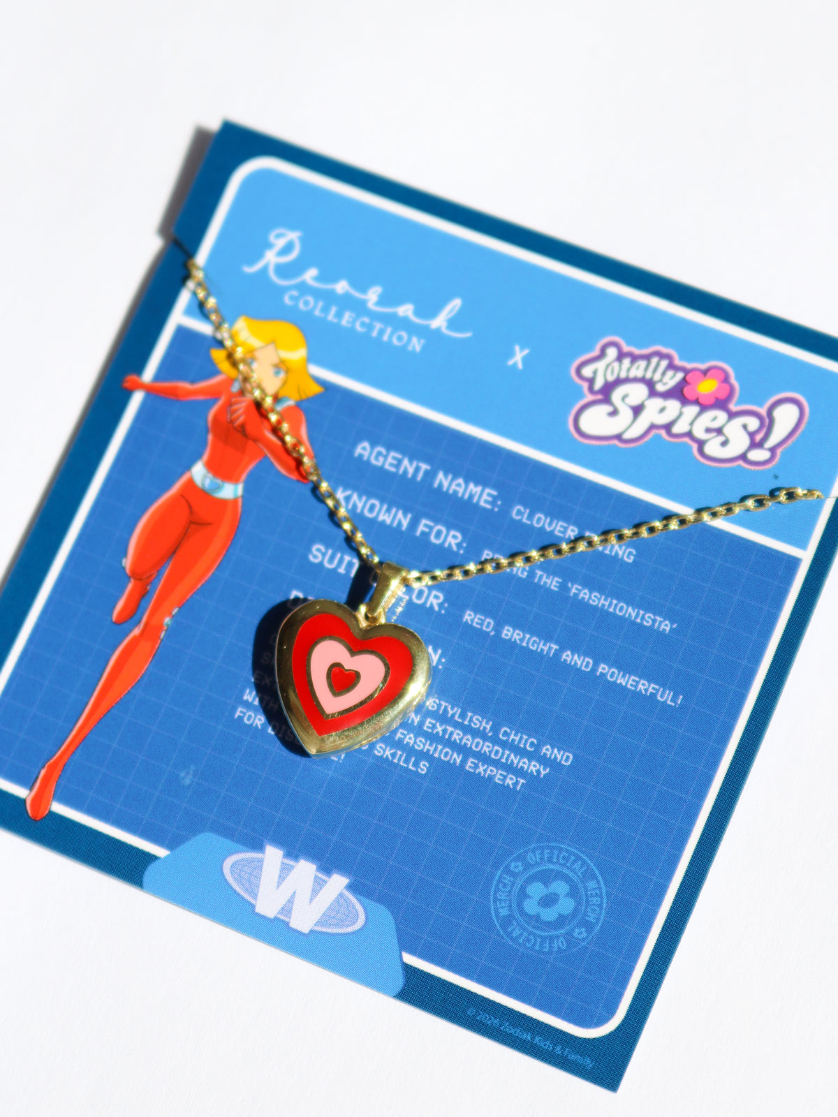 Totally Spies! Clover 925 Sterling Silver Heart Necklace