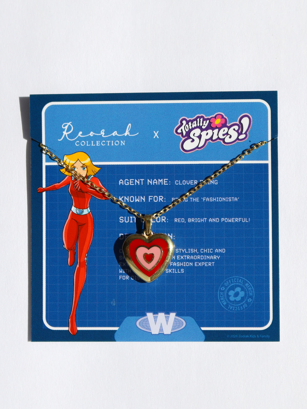 Totally Spies! Clover 925 Sterling Silver Heart Necklace