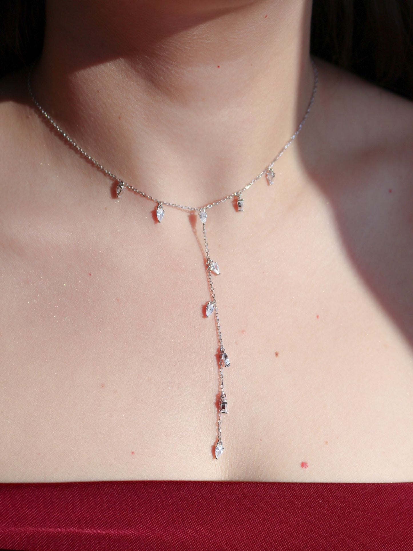 Multiple Drops 925 Silver Necklace