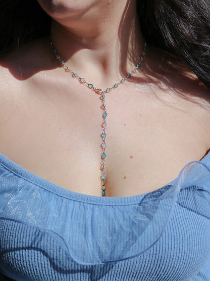 Icy Heart Y Necklace
