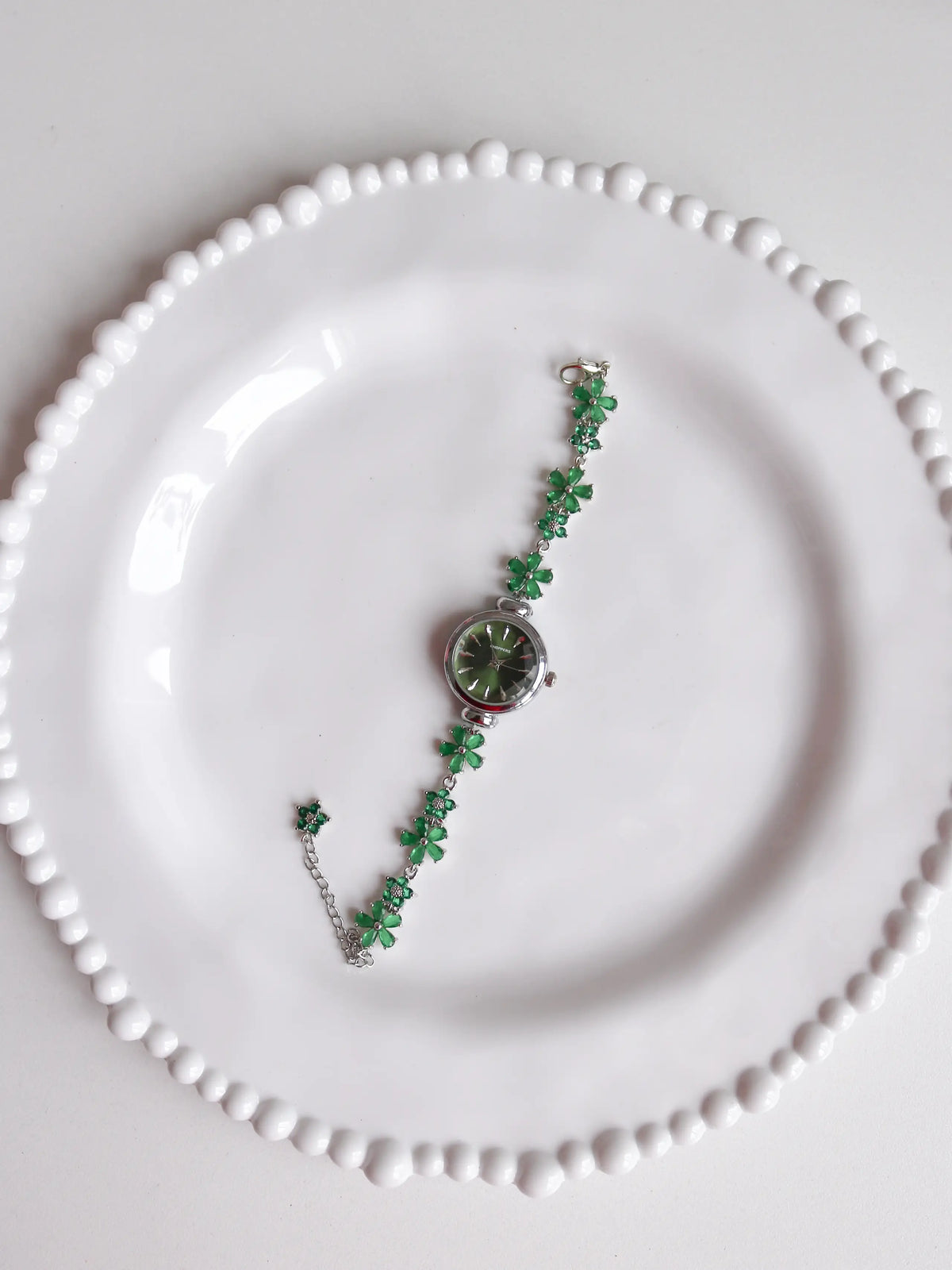 Emerald Flower Watch