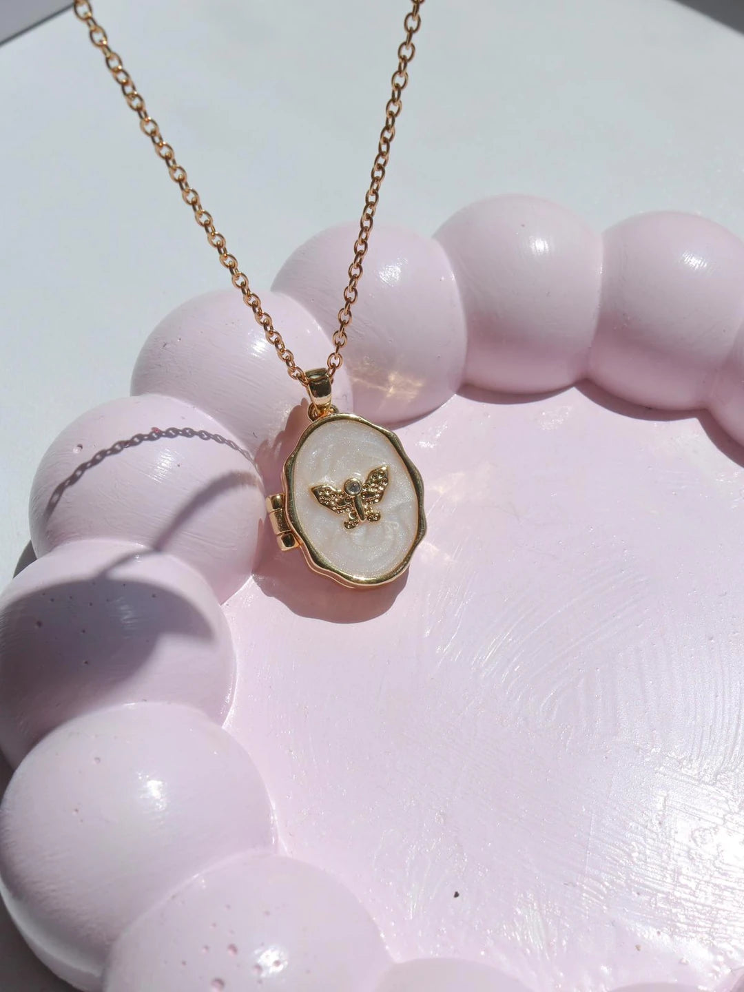 You're My Little Butterfly, Mirror, Stainless Steel Personalizable Locket, Locket with Mirror