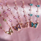 Pastel Crystal Butterfly Necklace