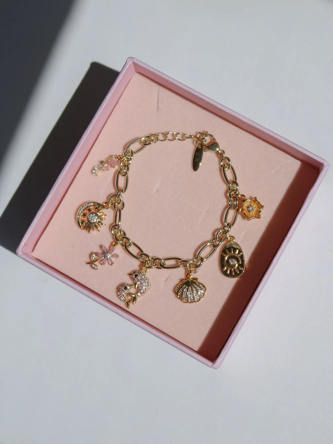 Shell & Bloom Charm Bracelet