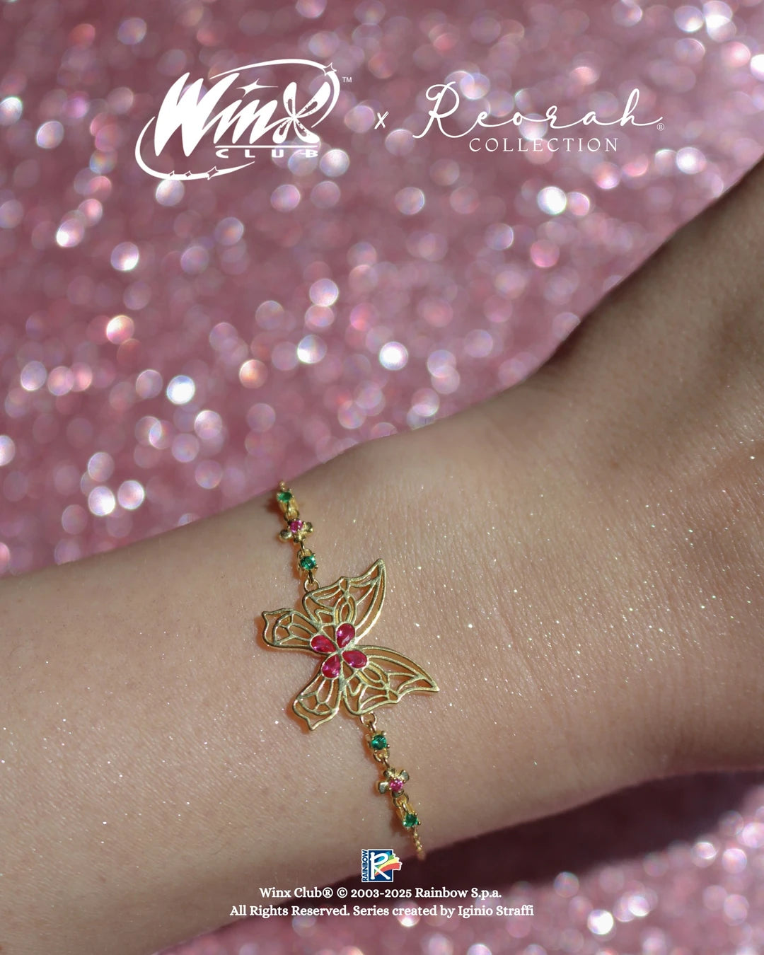 Winx Club® Flora Enchantix Wings 925 Silver Bracelet