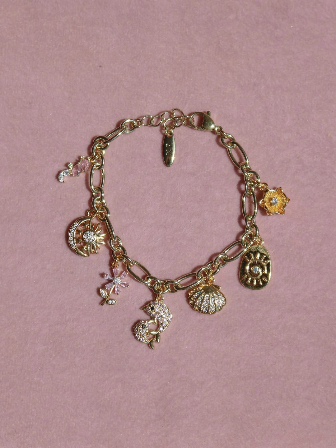 Shell & Bloom Charm Bracelet