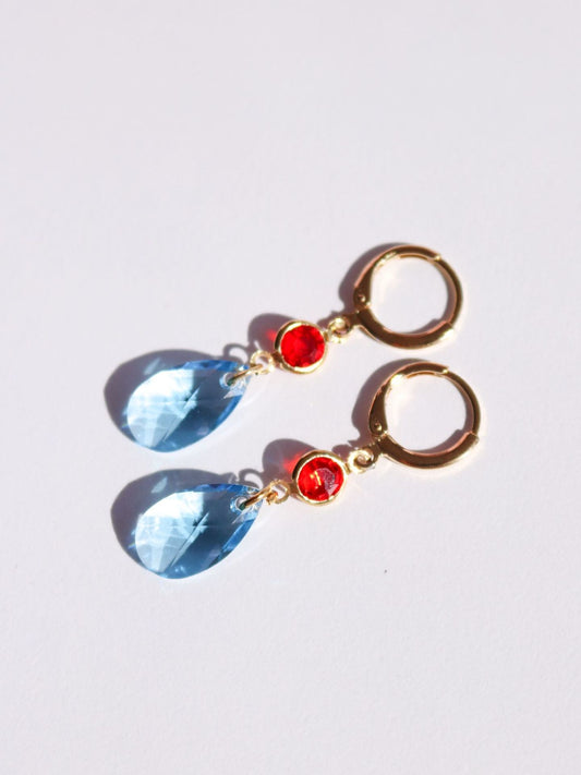 Howl's Moving Chateau Blue Earrings, Anime Earrings