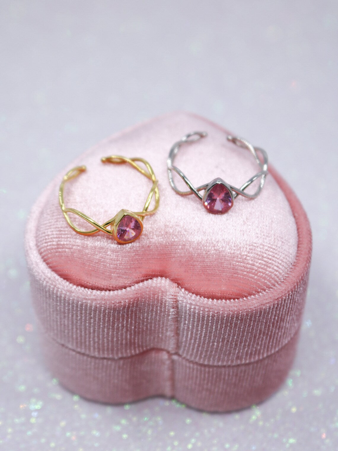 Swan Princess Odette Pink Stone Tiara Ring