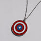 Cap America Shield Necklace, Superhero Necklace, Geek Jewelry