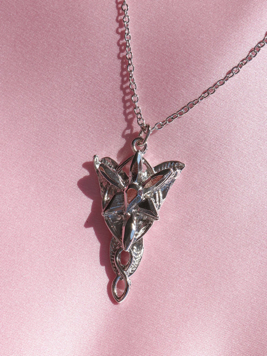 LOTR Evenstar Halskette – Arwen Eflique Evenstar Halskette, Märchenprinzessin Anhänger, Geschenk für Elvis Queen Lover Schmuck 