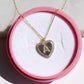 Heart Letter Necklace, Initial Necklace, Gold Plated 925 Sterling Silver Necklace