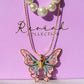 Fairy Elina Butterfly and Mermaid Pearl Necklace Set